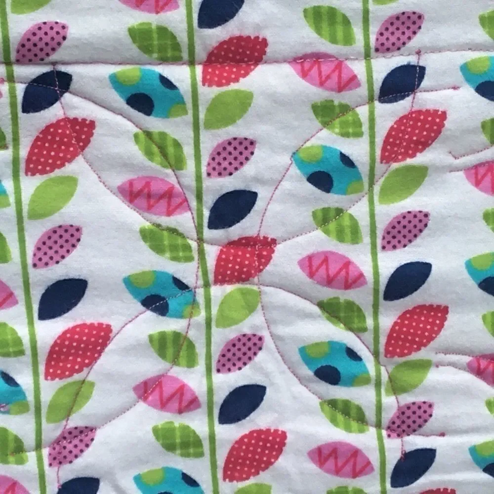 NWT. Hand Crafted Let’s Read Fuschia Quilt